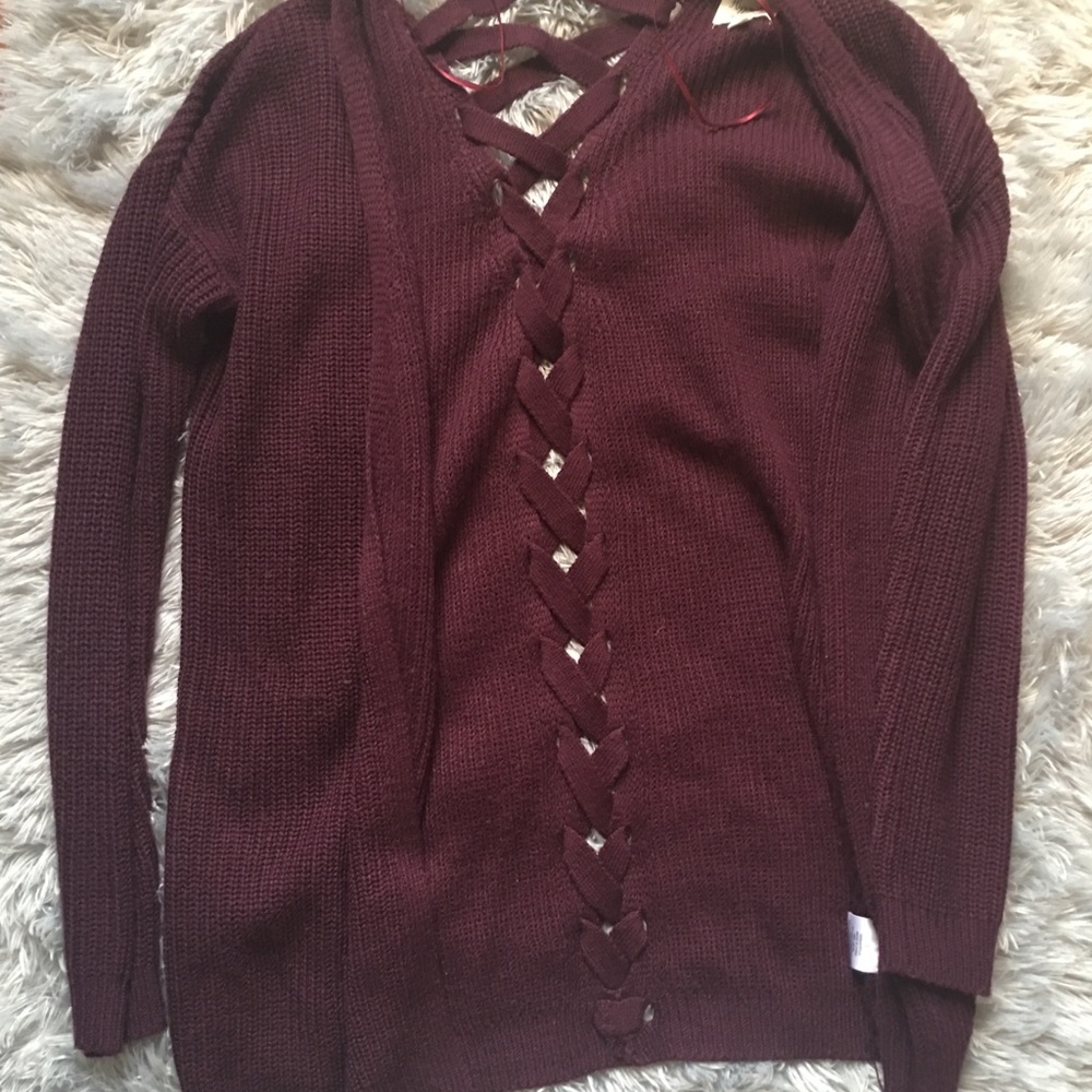 Maroon Cardigan